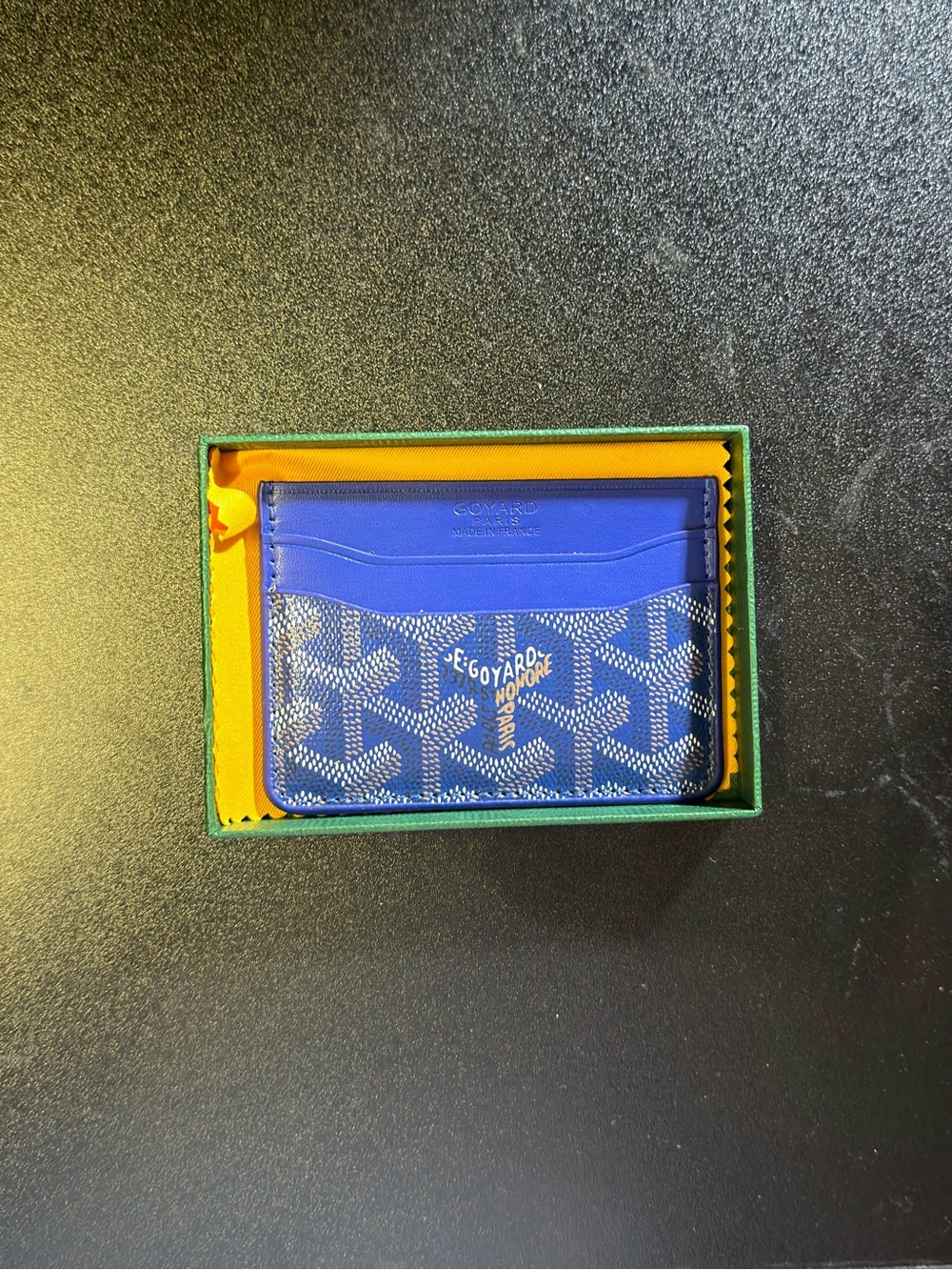 Goyard Sulpice Card Wallet Blue